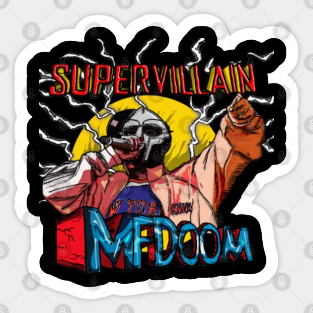 mf doom super villain Sticker by captainbubble